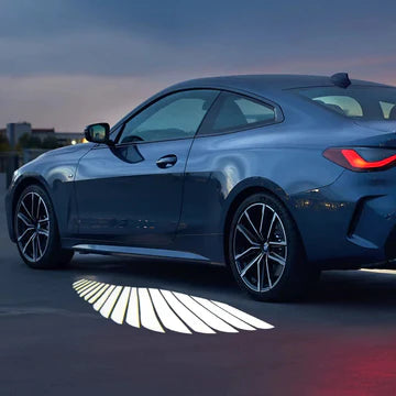 2Pc Universal Car Rearview Mirror LED Angel Wing Lights – Dynamic Projection Lamps for Side Mirror Turn Signal & Decoration ZQTraders