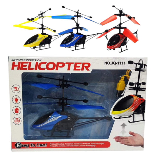 Infrared Induction Led Helicopter – Hand Sensor Controlled, Rechargeable Flying Toy | Helicopter For Children | Toy For Baby – Random Color – Model: Jq-1111